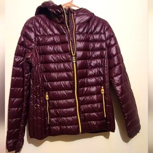 Michael Kors Puffer Jacket Size M Maroon
